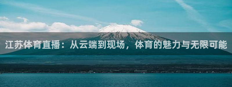 江苏体育直播：从云端到现场，体育的魅力与无限可能